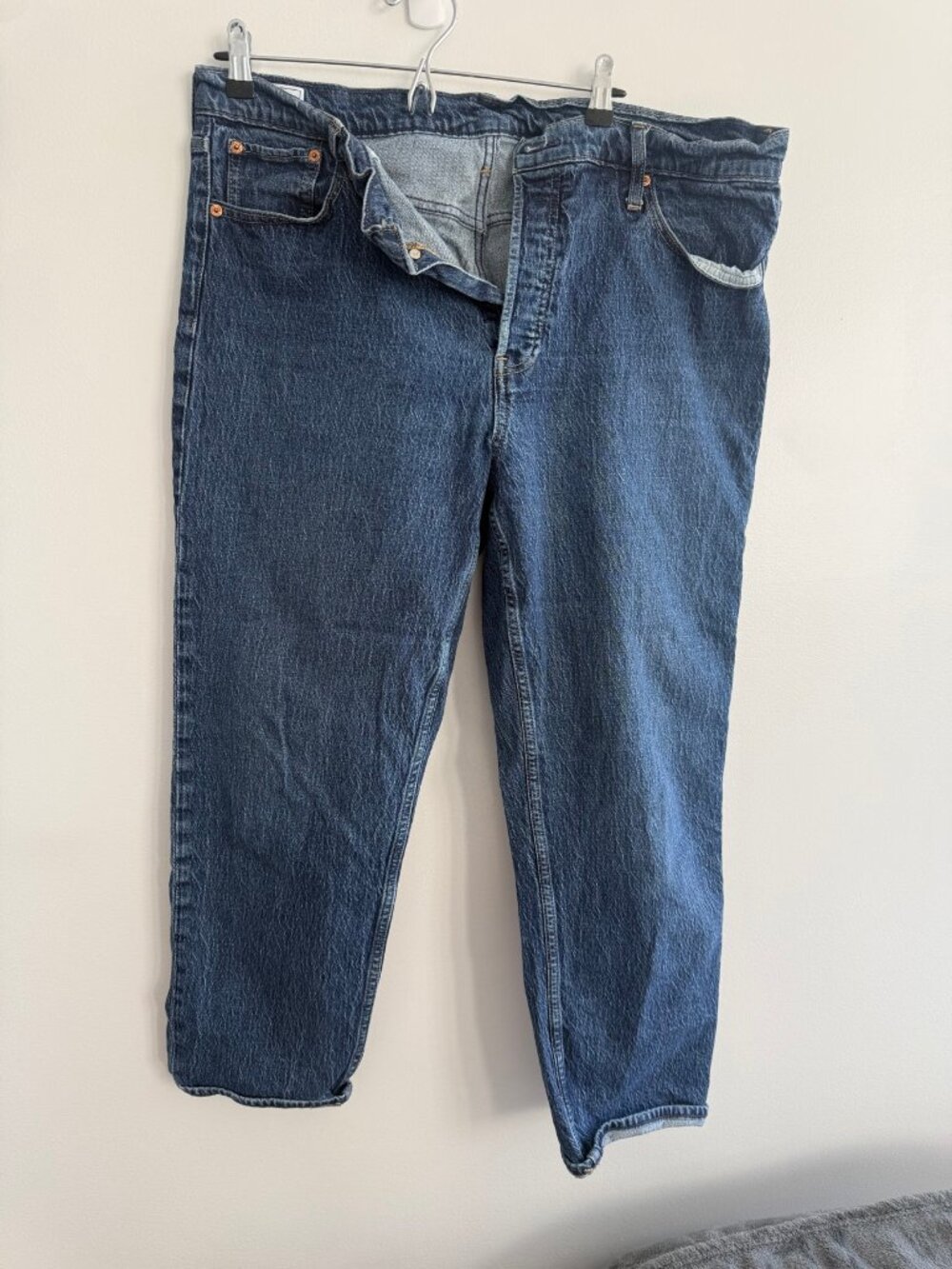 Gap High-Rise Cheeky Straight Jeans Dark Wash 34/18R